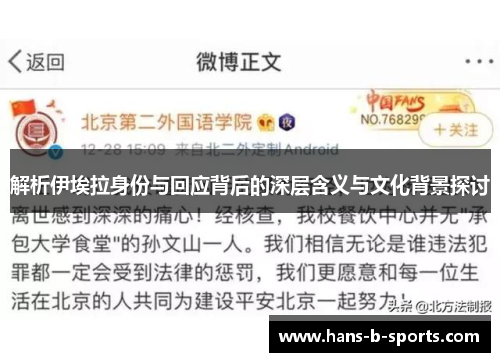 解析伊埃拉身份与回应背后的深层含义与文化背景探讨